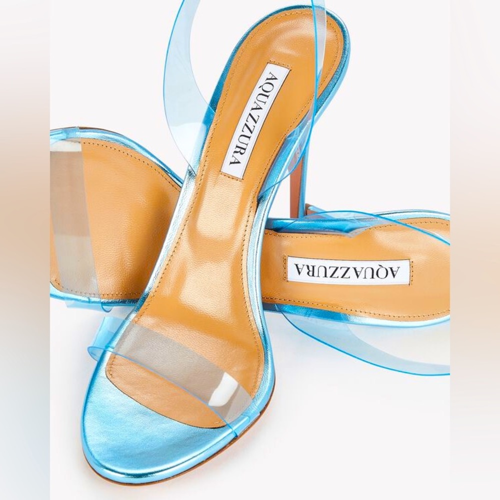 Aquazzura - So Nude PVC Slingback Sandals Ice - 37 (7) - New in Box - Picture 4 of 16